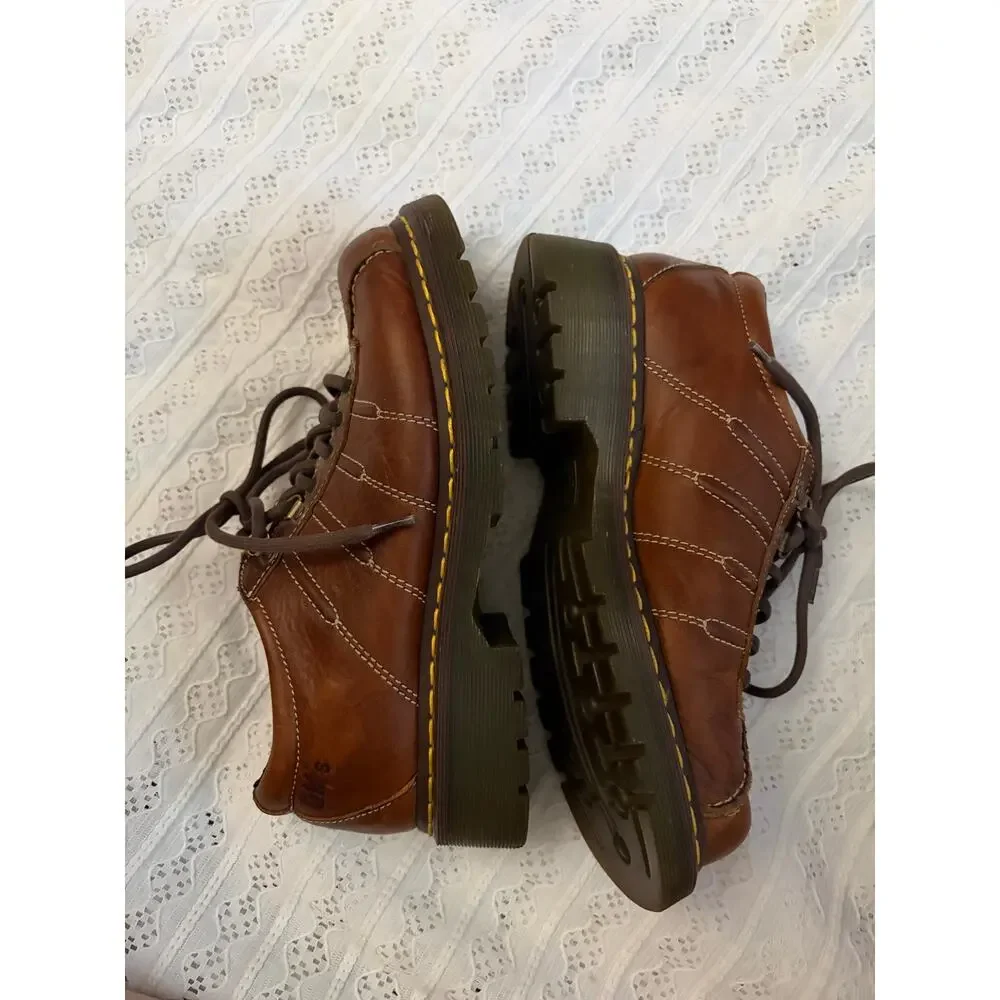 Vintage Dr Martens 9764 Brown Leather Chunky Oxford Shoes Men's 8 Y2K